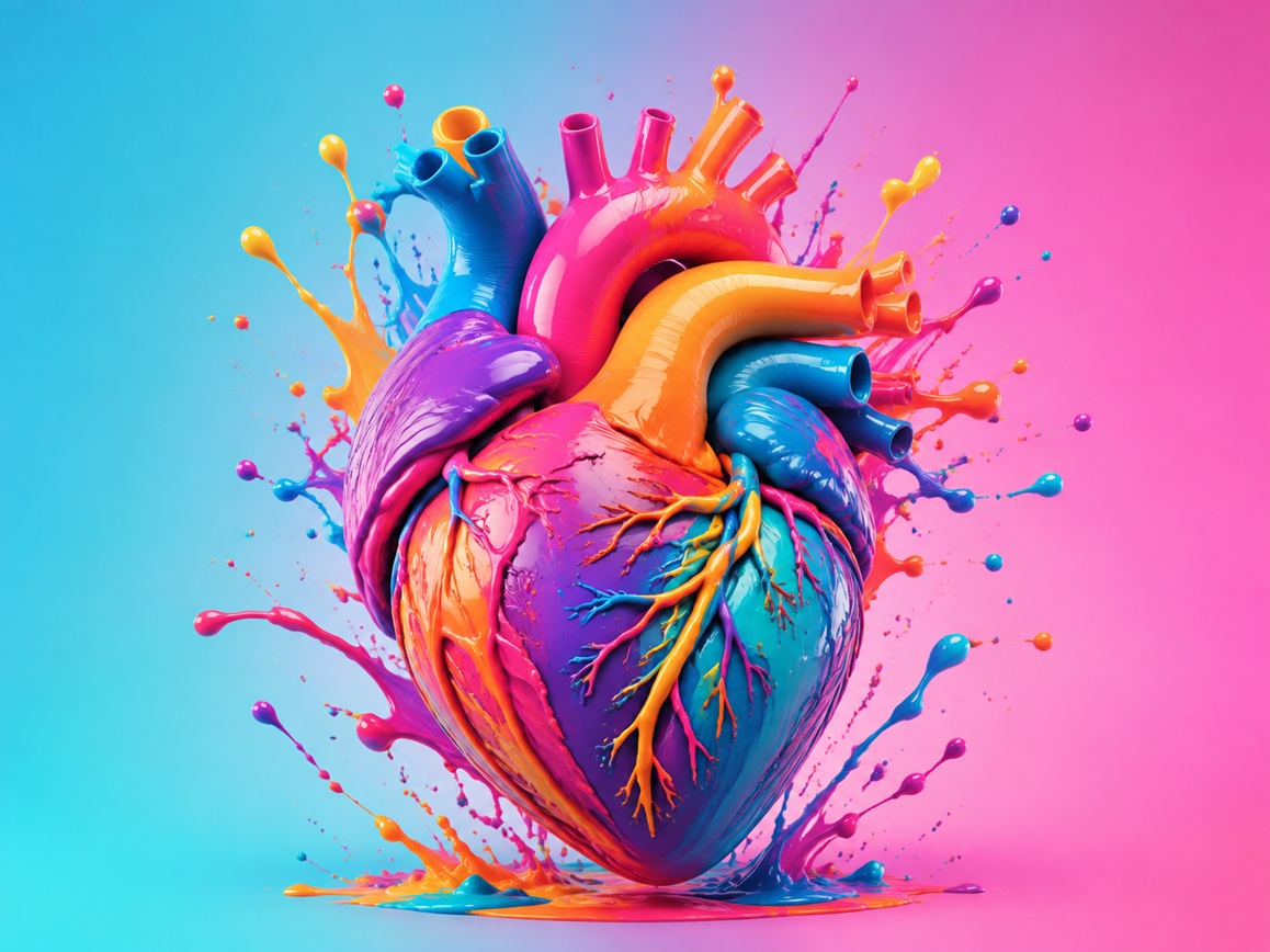 corazón de colores